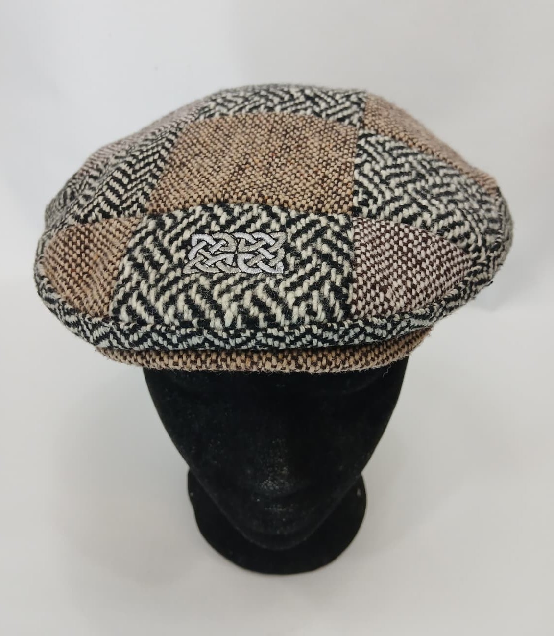 Patrick Francis Multicolor Tweed Patch Flat Cap E… - image 1