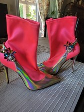 Christian Louboutin So Kate Size37 Pink Neon Pump High Heels Women Shoes.