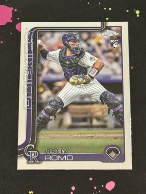 2025 Topps Chrome Drew Romo Rookie #124 Colorado Rockies RC (E)
