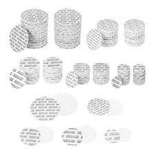 500Pcs 20/24/28/38/51mm Round PS Pressure Sensitive Seals Black Text, White