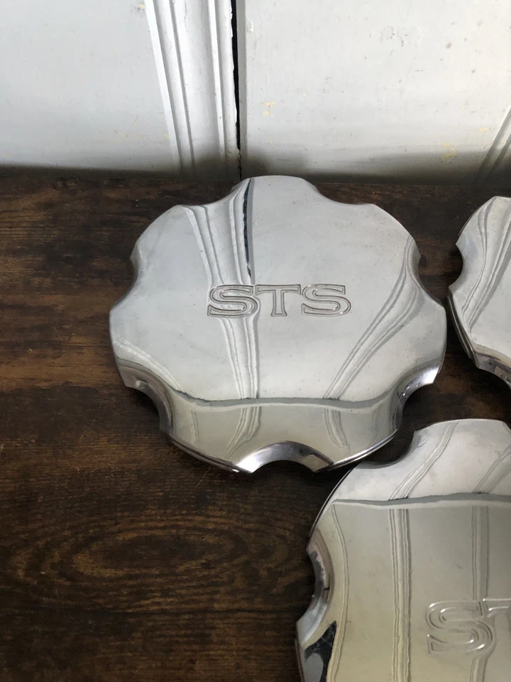 Juego de 3 tapacubos centrales de rueda Cadillac Seville STS 1996-1997 9592206 CROMADOS OEM Foto 3 de 4