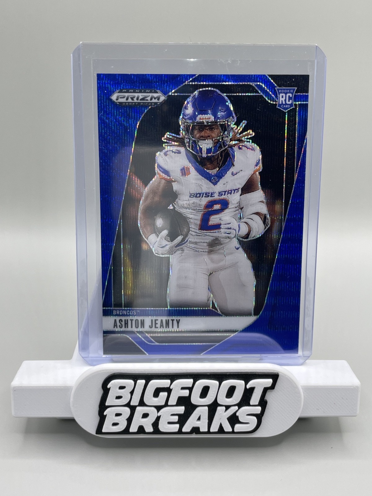 Ashton Jeanty 2025 Prizm Draft Picks #13 Blue Wave /299 - Boise State (RC)