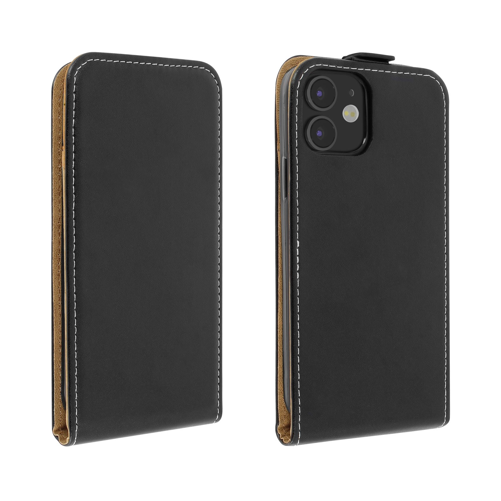 Étui à rabat vertical iPhone 12 Pro housse portefeuille fine antichoc bleue