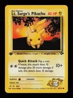 Lt. Surge's Pikachu 84/132 1st Edition Common Gym Challenge Pokemon Cards