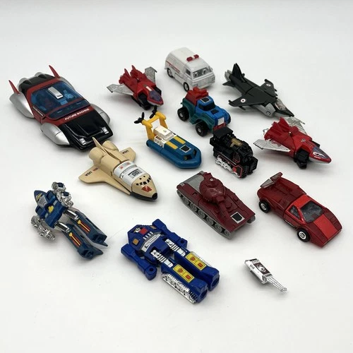 Vintage Gobots Bandai Tonka Transformer Toy Lot Of 13 + Accessory Read