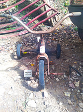 Vintage Kids Ride-On Tricycle 3-Wheel Riding Toy Metal Frame