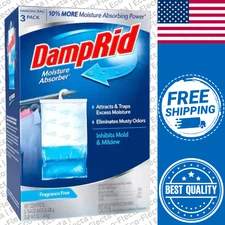 DampRid 15.4 oz Hanging Bag Moisture Absorber Fragrance Free 3-Pack