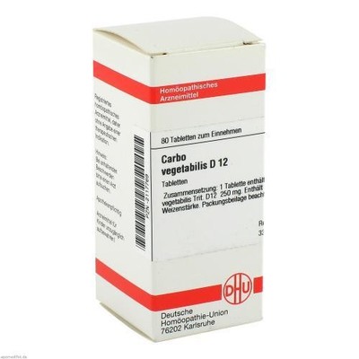 CARBO VEGETABILIS D 12 Tabletten 80 St PZN 2117769