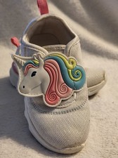 Carter's Toddler Baby Girls Slip-On Unicorn Light Up Sparkle Sneakers Shoes Sz 7