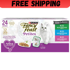Purina Fancy Feast Gourmet Wet Cat Food Variety Pack, Petites Gravy Collection,