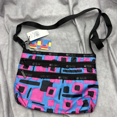 LeSportsac Floating Squares Quinn Bag Crossbody, Japanese Artist Gaku NWT B3