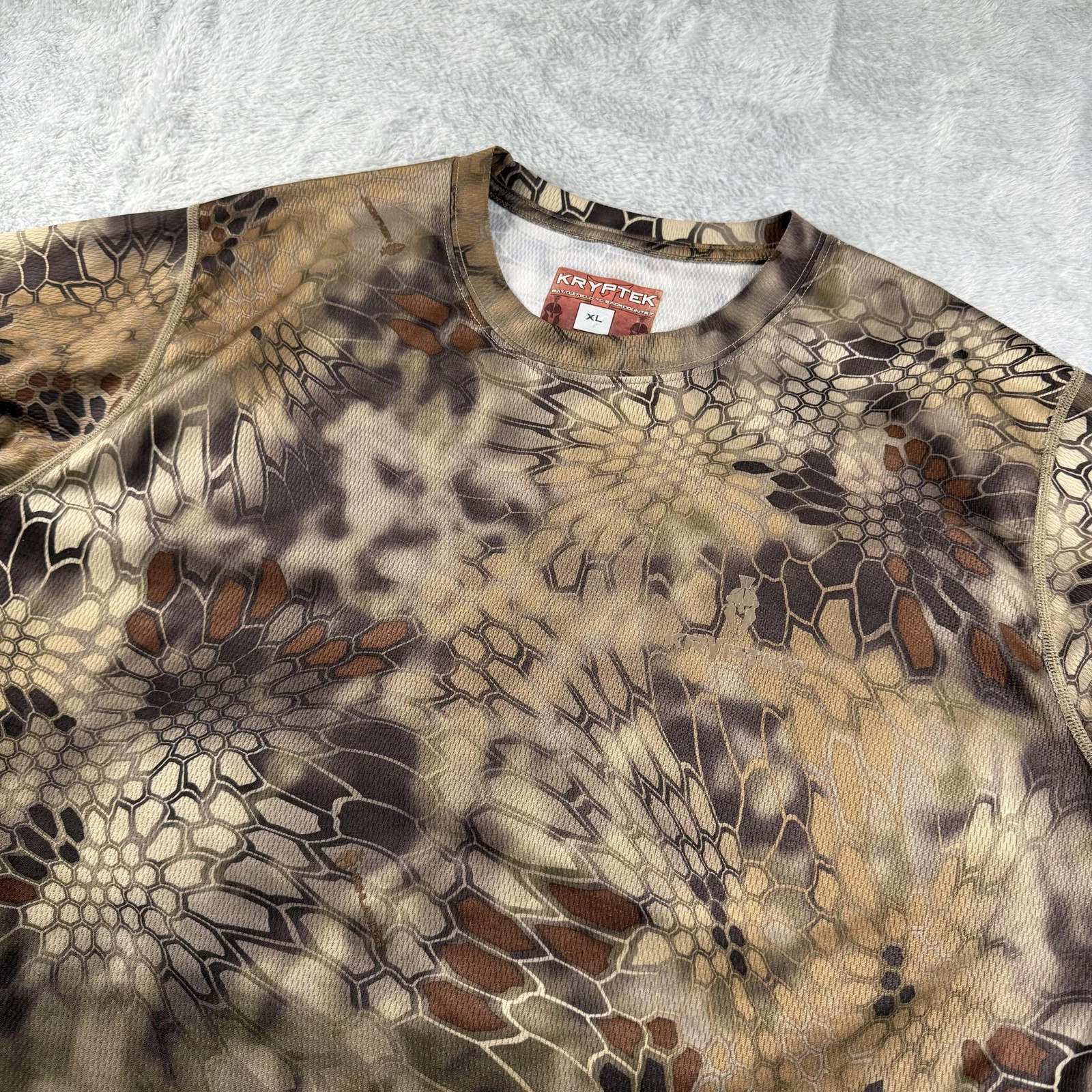 Kryptek Shirt Mens XL Brown Camo Mesh Performance Hunting Base Layer Outdoor