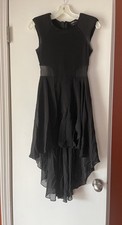 Bebe Little Black Dress - High Low - Cut Outs - Sleeveless -  Size XXS