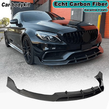 Carbon Frontlippe Front Spoiler Passt für Mercedes C205 A205 C63 AMG Coupe 15-18