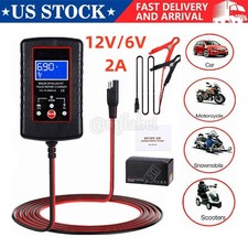 12V/6V Automatic Battery Charger Maintainer Motorcycle Car ATV Trickle Float