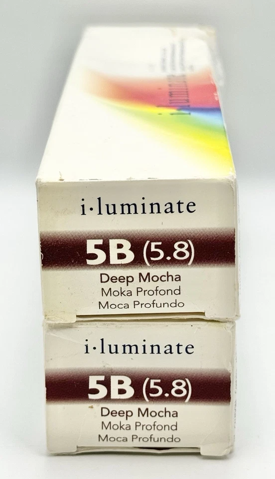 I-Color I-LUMINATE 半永久染发剂 5B (5.8) 深摩卡 2 包 2 盎司 — 第 4/4 张图片