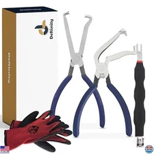 Electrical Disconnect Pliers Set – Automotive Connector Removal Tool with Gloves