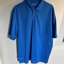 Nike Golf Dri Fit Polo Shirt Mens XL Blue Short Sleeve Performance