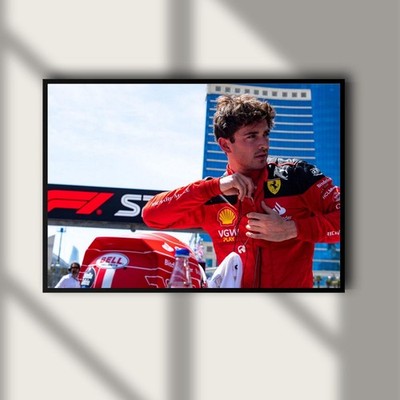 Charles Leclerc Formula 1 Poster, F1 Motorsport Print, Motivational Sports Print