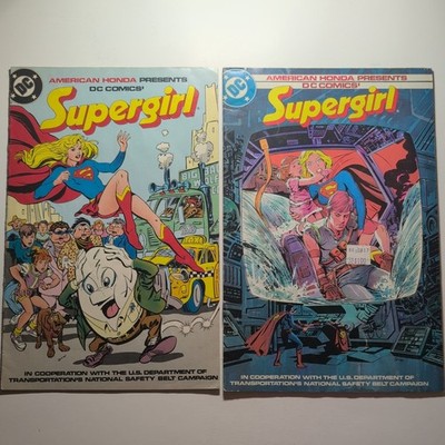 Supergirl Honda Presents - 2 Pack - Rare Promotional Comic 1986 DC Comics