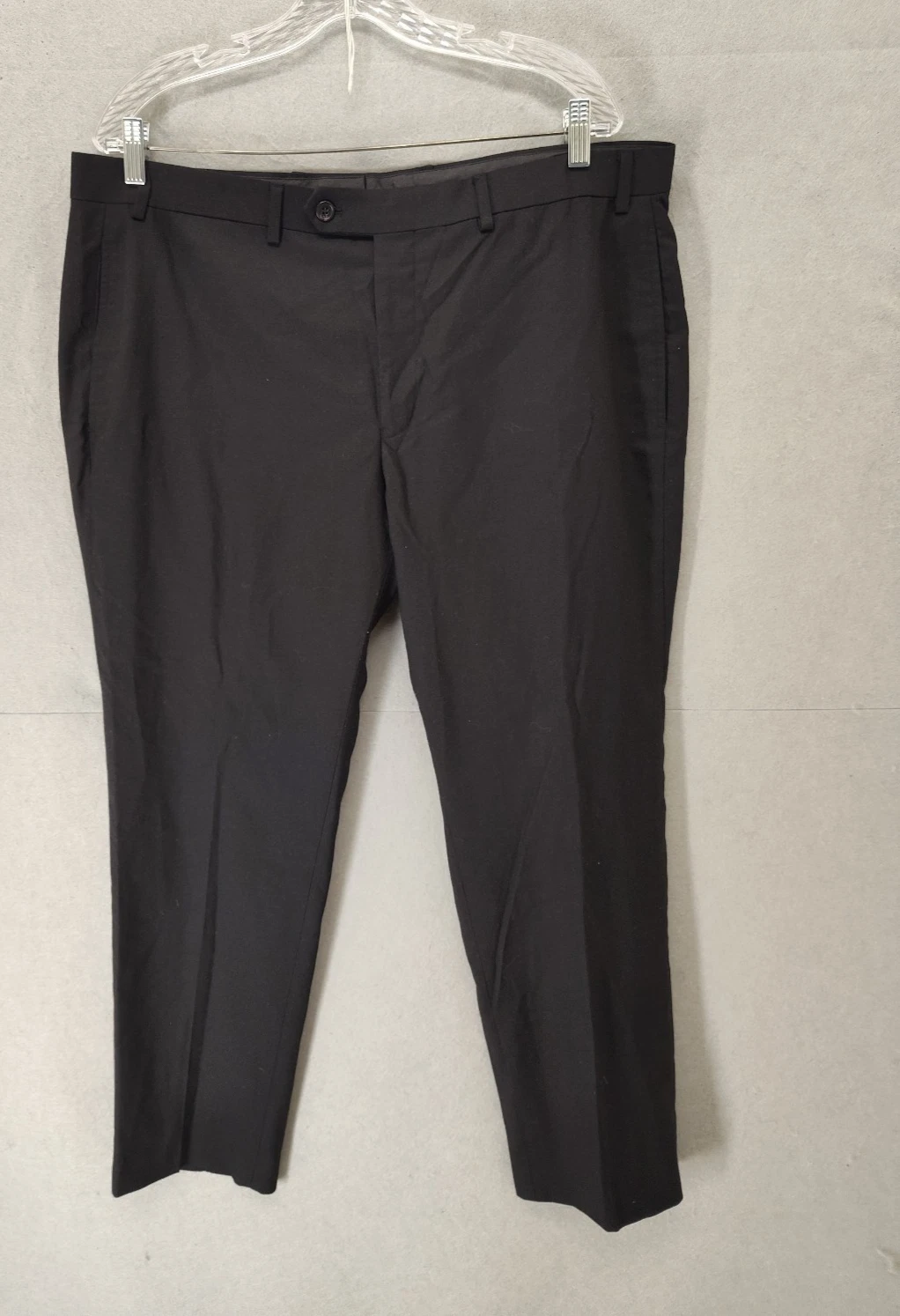 Ralph Lauren Men Pants 38x30 Black Rayon Blend Straight Classic Fit Dress Pants