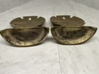 Vtg Pair Of Solid Brass Sand Dollar Bookends Heavy Mid Century Nautical Coastal — photo 7