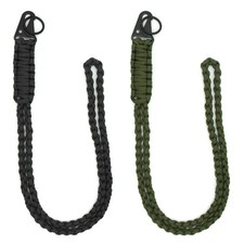 2 Pieces Heavy Duty Paracord Lanyard Braided 550 Necklace Keychains Whistles Wri