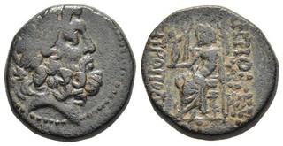 FITZ SYRIA ANTIOCH ROMAN REPUBLICAN TIMES ZEUS NIKE SCEPTRE BRONZE @GJL1802