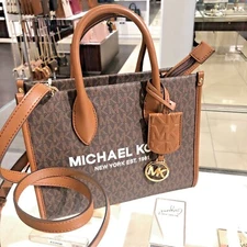 Michael Kors Shoulder Crossbody Small Brown Satchel Messenger Handbag Purse Bag