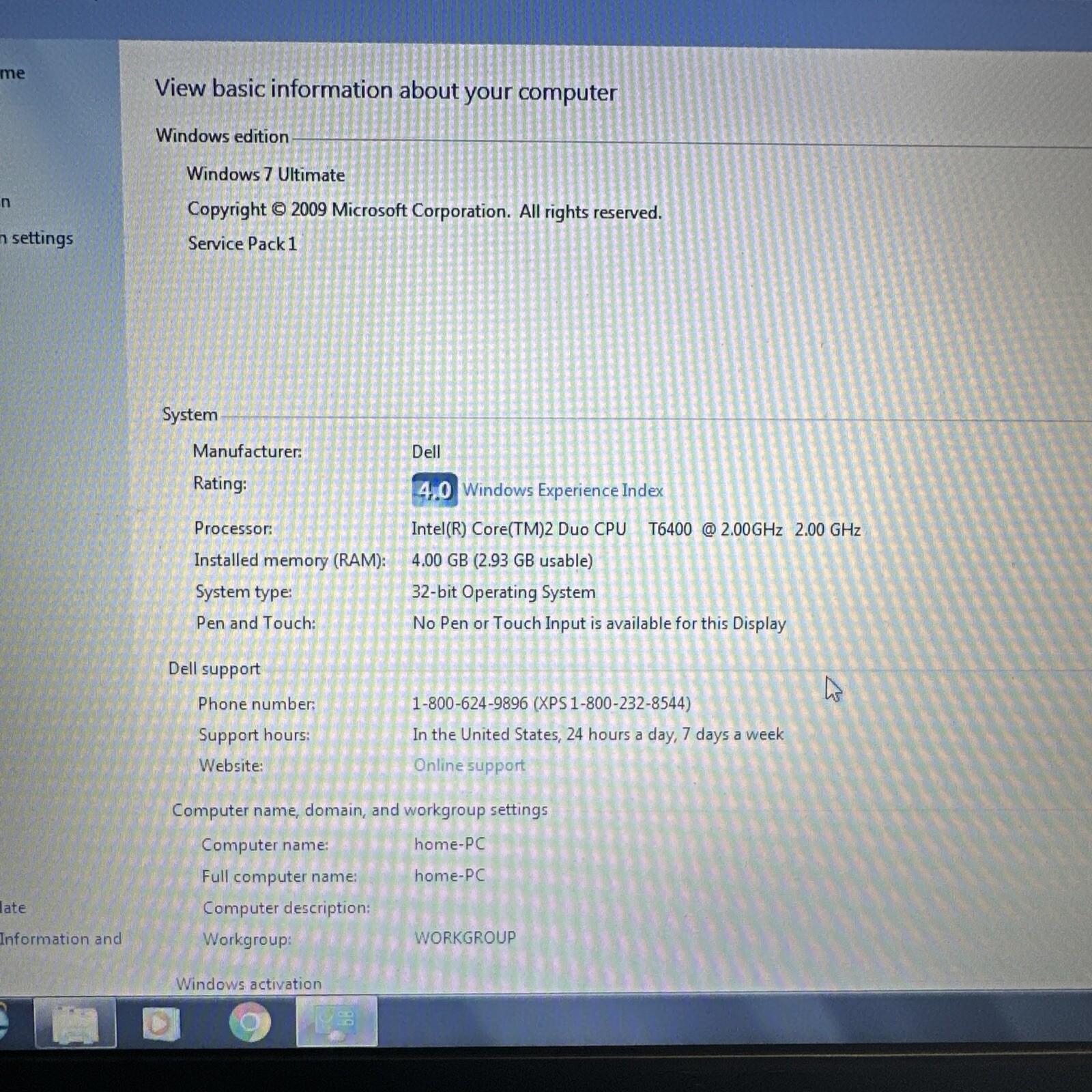 DELL STUDIO PP33L CORE2 DUO T6400 2GHz 300GB HD WIN 7 Ultimate 4 GB RAM - Picture 2 of 8