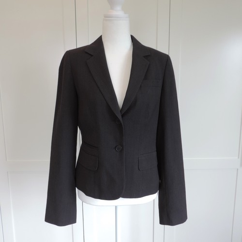 COUNTRY ROAD womens sz 10 pure wool charcoal pinstripe lined jacket eBay