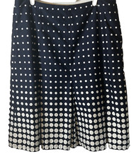 Jones New York Signature Blue White Polka Dot Lined Skirt SIZE 12