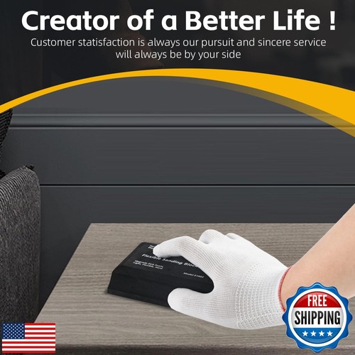AF44L Sanding Block Kit 7 PieceTearBlock and Sandpaper,Flexible EVA Foam Wet - Picture 2 of 5