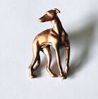 Copper Greyhound or Whippet Pin "Looking Back" - for lapel, tie tack or hat