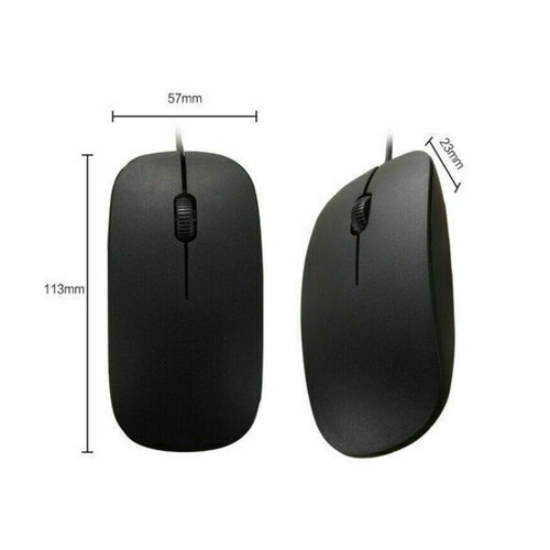 1 PCS New Wired USB Optical Mouse For Pc Laptop Computer Scroll Wheel Black Mice - Picture 8 of 8