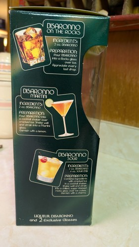 2 - Disaronno Melting Ice Cube Base Martini Glasses - NEW Cocktail Glass in box - Picture 6 of 17
