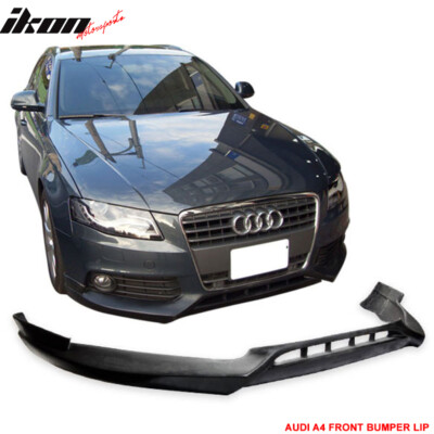 Fits 09-12 Audi A4 B8 Euro-R Style Front Bumper Lip Spoiler Splitter Unpainted