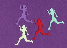 RUNNER GIRL die cuts scrapbook cards