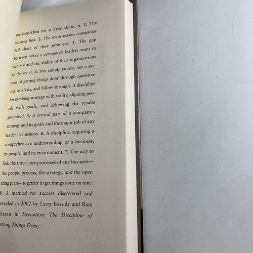Execution Discipline Getting Things Done Larry Bossidy Hardcover Business Book - Picture 3 of 15