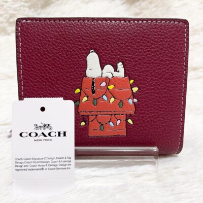 【COACH X PEANUTS】スナップ ウォレット Snap Wallet COACH x PEANUTS Snoopy Print Signature Small Snap Wallet