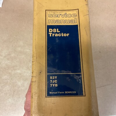 CAT Caterpillar D8L SERVICE SHOP REPAIR MANUAL TRACTOR BULLDOZER sn 53Y 7JC 7YB