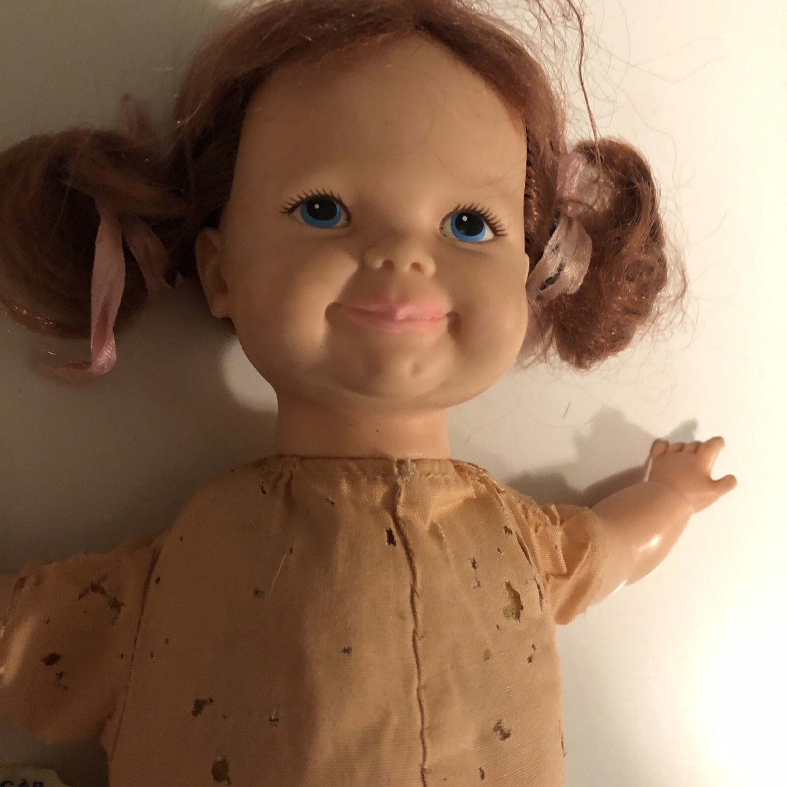 Vintage 1967 Car Toddler Thumbelina Doll By Ideal. 10.25&rdquo;  Partially working