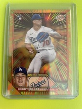 2023 Topps Chrome Update Bobby Miller Radiating Rookie Rare Card
