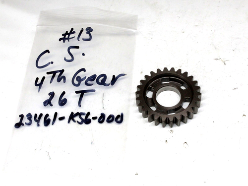 1986 86 Honda CR125R Cr 125R 125 Counter Shaft 4th Gear 26T 23461-KS6-000