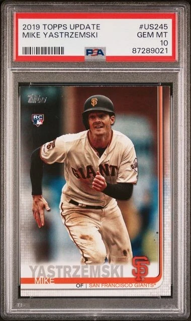 2019 Topps Update #US245 Mike Yastrzemski RC-Rookie graded PSA 10 Gem Mint