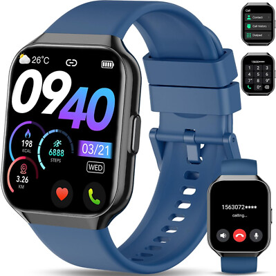 Smartwatch Herren Damen mit Telefonfunktion Armbanduhr für iPhone Samsung Huawei