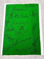 19 World Snooker Champions Signed Green Cloth Baize (inc Griffiths) + Dealer COA