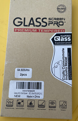 Galaxy S22 Ultra Screen Protector, 9H Tempered Glass Fingerprint Support. 2 PCS