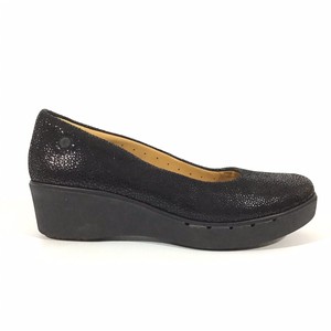 clarks black wedge pumps