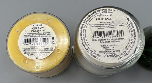 SLATKIN CO BATH & BODY WORKS New Lot Candles Sampler Fresh Balsam Cedar Pumpkin - Picture 6 of 8